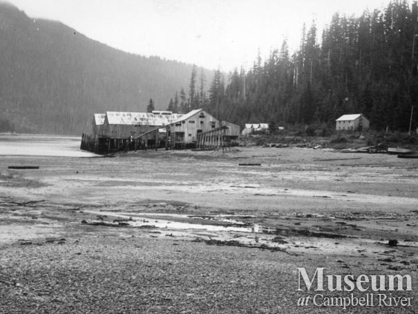 Likely a view of the cannery at Blind Channel, West Thurlow Island	