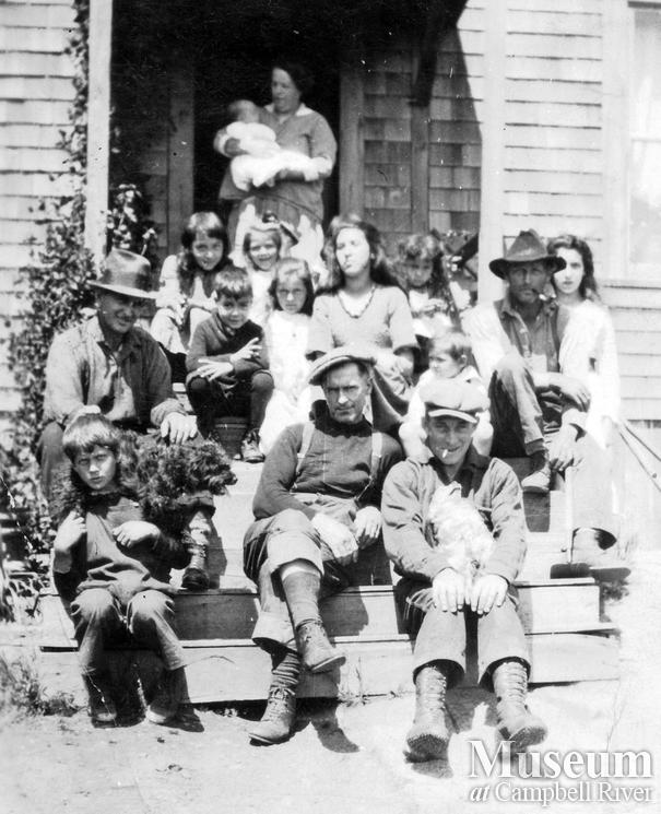Members of the Beech and Hall families, Quadra Island