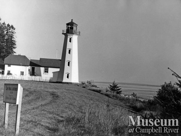 View of lighthouse at Cape Mudge, Quadra Island