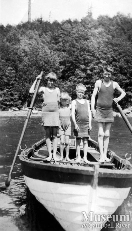 Hans and Kathinka Hansen's children at  Port Neville, B.C.