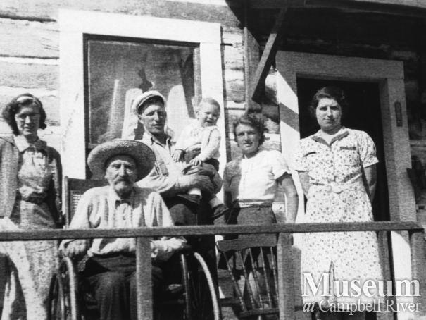 Hansen Family on the porch of their home at Port Neville